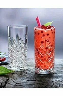 Pasabahce Timeless 520205 Longdrink Glas Wassergläser Kristall Design 4´er Set Transparent 365 Ml -Tassenladen 06fb601a0630459f07c7117b9d7c170d