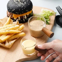 3 Stück Glas Messbecher Hitzebeständiger Holzgriff Glaswaage Tasse Milchtasse Glasmessbecher 50ml/100ml/150ml -Tassenladen 103795be03103845d7b2cfe10eb6f067