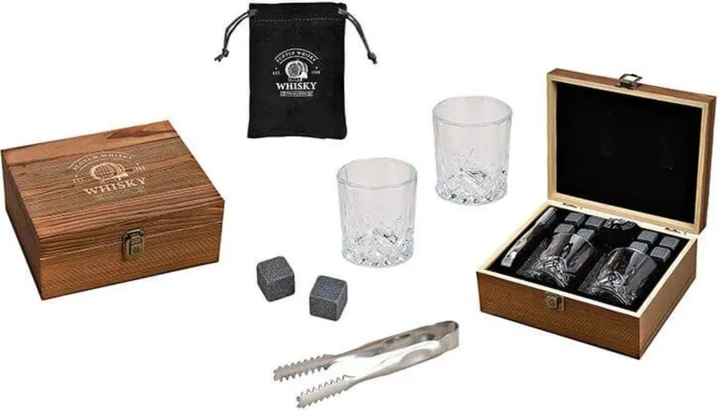 Whisky Geschenkset Nicht Nur Für Whisky Liebhaber:innen, 8 Granit Whisky Steine, 2 Whiskygläser, Eiswürfelzange Und Samtbeutel In Toller Holz Geschenkbox. Neidfaktor Inclusive 3 Whisky Geschenkset Nicht Nur Für Whisky Liebhaber:innen, 8 Granit Whisky Steine, 2 Whiskygläser, Eiswürfelzange Und Samtbeutel In Toller Holz Geschenkbox. Neidfaktor Inclusive