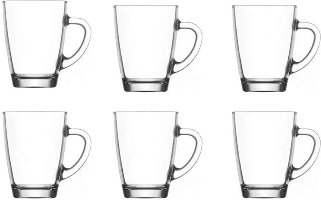 6 Kaffeegläser 300ml Mit Henkel Mit 6 Löffel Teegläser Latte Macchiato Gläser 4 6 Kaffeegläser 300ml Mit Henkel Mit 6 Löffel Teegläser Latte Macchiato Gläser – Bild 2