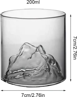 4 Stk/Set 200ml Mountain Whiskygläser Whiskey Glasses Set,für Scotch Und Whisky Liebhaber,Geschenk Für Männer, Vatertagsgeschenk -Tassenladen 15d7fa28d4daffebf6e965100b76f7a3