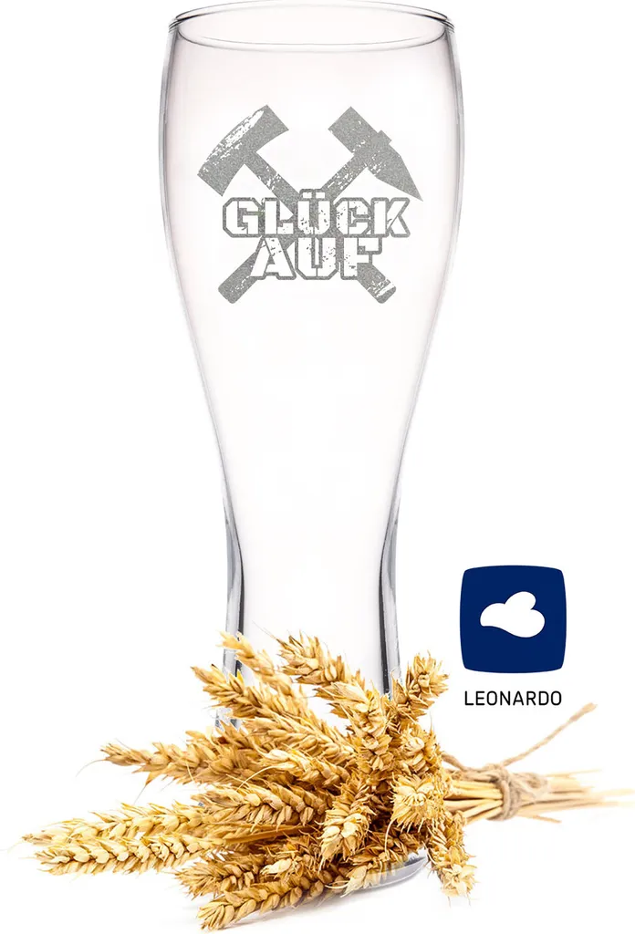 Leonardo Weizenglas - Glück Auf - Schlägel + Eisen - Geschenk Für Bergmänner - Schönes Geburtstagsgeschenk Für Alle Zech 3 Leonardo Weizenglas - Glück Auf - Schlägel + Eisen - Geschenk Für Bergmänner - Schönes Geburtstagsgeschenk Für Alle Zech