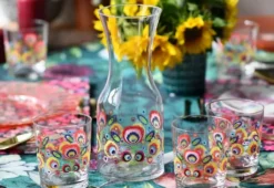 KROSNO Folk Bunt Wassergläser, 6er-Set, 250 Ml -Tassenladen 1d3dfc996d5048c8a51f3dbbdb00a12a