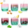 Trinkgläser Rosa-Türkis Aus Glas Bunt Set 6 Stück 200ml (max.320ml) Wassergläser -Tassenladen 2199212f8ffff61ed6b0ab4b88d41118