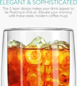 Navaris 4x Doppelwandige Gläser 350ml - Thermogläser Für Cappuccino Latte Macchiato Tee Wasser Cola Cocktails - 4er Set Kaffeegläser Borosilikat -Tassenladen 2385415314ba0f73008e1d53e0dc7960