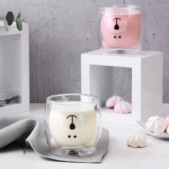 GRÄWE Doppelwandige-Thermogläser, 250ml, 2er Set, Motiv Bär -Tassenladen 2707c492bd2a8bcba6047a5d4b864363