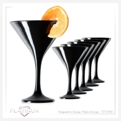 Schwarze Martini Gläser 150ml Set 6-Teilig Aus Glas Cocktailgläser -Tassenladen 2c3e57b250463846b761a5d888b023a0