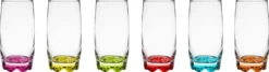 Trinkgläser Aus Glas 350ml (max.390ml) Set 6 Teilig Bunter Boden Wassergläser Saftgläser -Tassenladen 344bf71ef24d05fbf826db738870f150