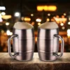 APS Bierkrug 2-er Set Humpen Aus Edelstahl Kupferbecher Bierseidel Metallbecher -Tassenladen 37953df80b6b0b58b165b13997bd1484