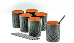 Nachtmann Noblesse 6er-Set Black Edition Whisky Gläser 295 Ml I Spülmaschinenfest I Wasserglas Coloured By EKM (schwarz/kupfer) + 6er-Set EKM Living Trinkhalme Schwarz -Tassenladen 3966f888bd5fd10f73efe68075fd7caf