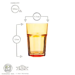 Rink Drink 6 Stück Farbige Gläser Highball-Set - Vibrant Multicolored Partei-Cocktail-Trinken Tumblers - 365ml - 6 Farben -Tassenladen 3e2b81018b7a5b5efd7b48d33d8f96cc