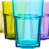 Rink Drink 6 Stück Farbige Gläser Highball-Set - Vibrant Multicolored Partei-Cocktail-Trinken Tumblers - 365ml - 6 Farben -Tassenladen 433774d46b734d036749c73c3a5eb34e