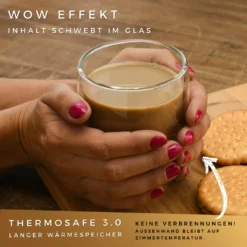 Felino® Latte Macchiato Gläser Doppelwandige Thermogläser Set [6 Stück] [350 Ml] Glas Tassen Groß Für Cappuccino, Kaffee, Espresso -Tassenladen 46669e6f0505fdc646fb70141570f4f4