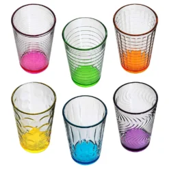 6 X Trinkglas Bunt Wasserglas Wassergläser Trinkgläser Glas Gläser Saftglas -Tassenladen 48e36756c69d19e84e295202da1cbeef