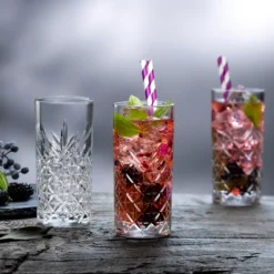 Pasabahce Timeless 520205 Longdrink Glas Wassergläser Kristall Design 4´er Set Transparent 365 Ml -Tassenladen 497bbb5903acc0581b8e03530dd90b9a