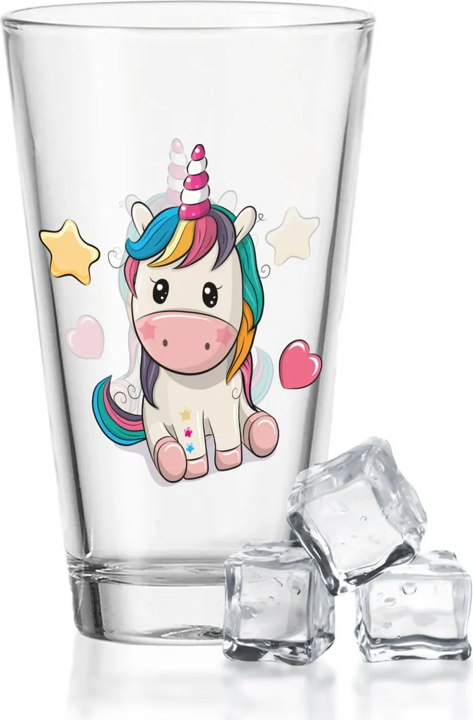 Leonardo Wasserglas Mit UV-Druck Im Einhorn Design 3 Leonardo Wasserglas Mit UV-Druck Im Einhorn Design