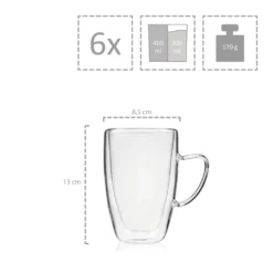Sänger SÄNGER Doppelwandiges Cappuccino Gläser Set Mit Henkel 6 Teilig -Tassenladen 51b4203d31ed9e800faef7a978d57f75