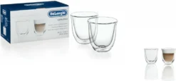 De'Longhi DeLonghi Cappuccino 2er Doppelwandiges Thermoglas -Tassenladen 53124b3cac0f7e89ee8b091e3ee6463b