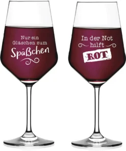 Gilde Weingläser Mit Spruch 2er Set