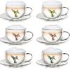 Creano 6er-Set Thermo-Tasses "Hummi" Für Tee/Latte Macchiato, Doppelwandig, Mit Kolibri-Muster | 250ml In Exklusiver Geschenkpackung 1 Creano 6er-Set Thermo-Tasses "Hummi" Für Tee/Latte Macchiato, Doppelwandig, Mit Kolibri-Muster | 250ml In Exklusiver Geschenkpackung -Tassenladen 536c27dc2def9134e489431e72865a76