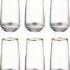 BUTLERS TOUCH OF GOLD 6x Longdrinkgläser Mit Goldrand 480ml -Tassenladen 583313a2f29f6975b5cd514f1cd03e7b