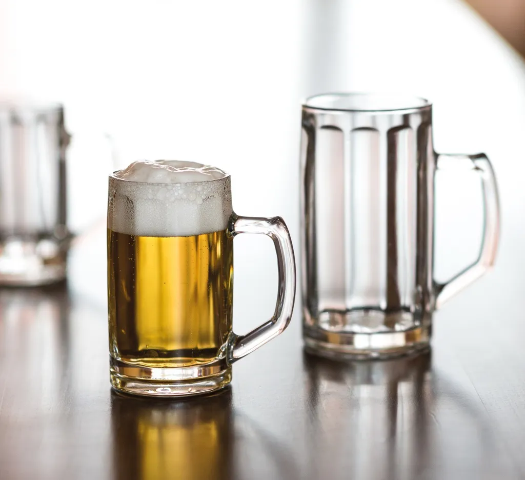 Borgonovo 12001420 Brema Ottica Bierseidel, Bierkrug, Bierglas, 360ml, Mit Füllstrich Bei 0,3l, Glas, Transparent, 6 Stück 4 Borgonovo 12001420 Brema Ottica Bierseidel, Bierkrug, Bierglas, 360ml, Mit Füllstrich Bei 0,3l, Glas, Transparent, 6 Stück – Bild 2