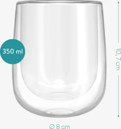 Navaris 4x Doppelwandige Gläser 350ml - Thermogläser Für Cappuccino Latte Macchiato Tee Wasser Cola Cocktails - 4er Set Kaffeegläser Borosilikat -Tassenladen 5d78a94e2bbac8d29fc3808ecfcdfd22