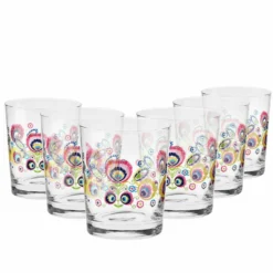 KROSNO Folk Bunt WasserglÀser, 6er-Set, 250 Ml