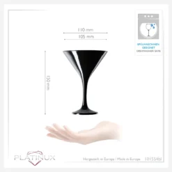 Schwarze Martini Gläser 150ml Set 6-Teilig Aus Glas Cocktailgläser -Tassenladen 644877d7387d51aa7711fbdebe00071d