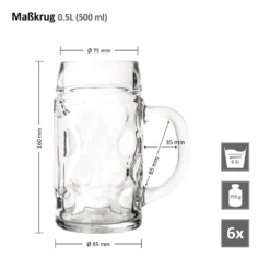 6er Set Maßkrug 0,5L Geeicht Halber Liter Bierkrug Bierglas Perfekt Geeignet Für Gastronomie 16 6er Set Maßkrug 0,5L Geeicht Halber Liter Bierkrug Bierglas Perfekt Geeignet Für Gastronomie -Tassenladen 656b9e62ac970aed2bf133a36f917104