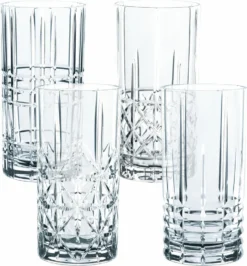 Nachtmann 0097784-0 Longdrinkbecher 'Highland' Kristallglas, 375 Ml, H: 15,1 Cm, ø 7,7 Cm, Transparent, 4-teilig (1 Set) -Tassenladen 69823a93ad24f3d20240226e7d6dde2f