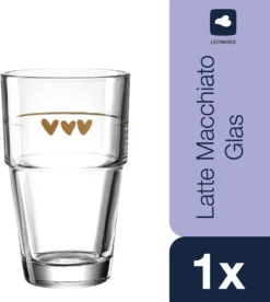 LEONARDO 043467 Solo Latte Macchiato Becher Mit Motiv Herzen, Glas, 410 Ml, Klar -Tassenladen 69c89e0a69702d0e46aa7c78e64e3726