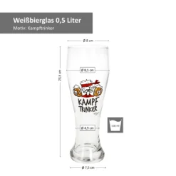 2x Weizenbiergläser Mutmacher Kampftrinker Weißbierglas 0,5L -Tassenladen 6a05b89bf57bf2abd1de2c7b9676dba4