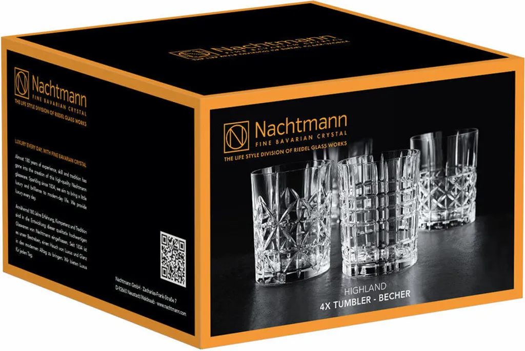 Nachtmann Whiskybecher Highland 345ml H:10,2cm, Klar (4er Pack) 9 Nachtmann Whiskybecher Highland 345ml H:10,2cm, Klar (4er Pack) – Bild 7