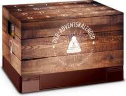 Itenga Adventskalender FĂŒr Bierkasten Motiv 1 Holzkiste - Bierkastenadventskalender