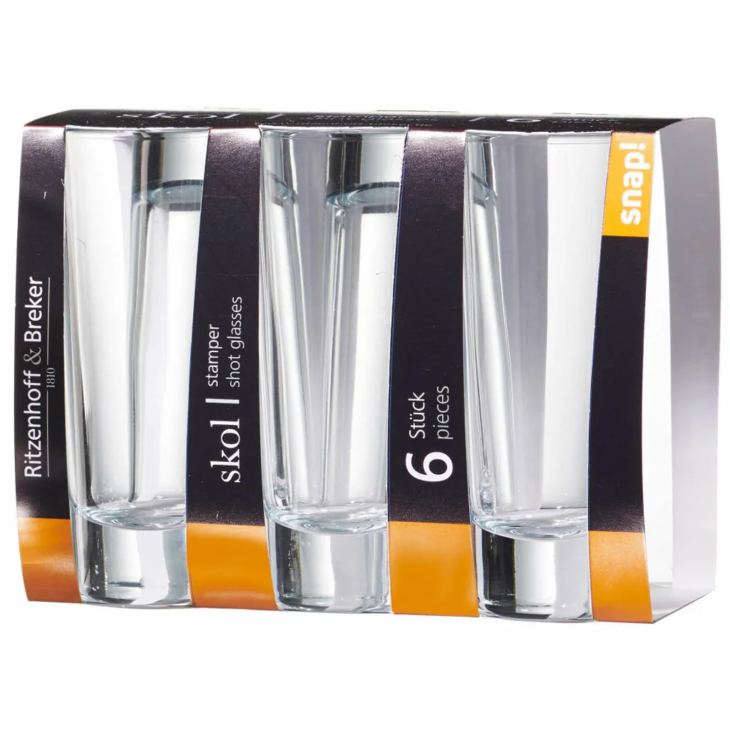 Ritzenhoff & Breker Stamper Skol 6er Set, Schnapsglas, Becher, Glas, Klar, 65 Ml, 811667 4 Ritzenhoff & Breker Stamper Skol 6er Set, Schnapsglas, Becher, Glas, Klar, 65 Ml, 811667 – Bild 2
