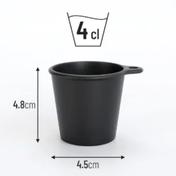 SoPro 12x Schnapsbecher Plastik 4 Cl Wiederverwendbar - Shotgläser 40 Milliliter Schwarz - Mehrweg Schnapsglas Zum Umhängen -Tassenladen 6b401702a2dd54b97fcbf161b0f9d508