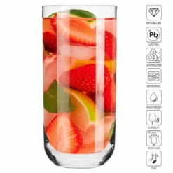 KROSNO Longdrinkgläser Wassergläser Trinkgläser | Set Von 6 | 360 ML | Glamour Kollektion | Perfekt Für Zuhause, Restaurants Und Partys | Spülmaschinenfest -Tassenladen 6ce55bf05caa98ddb0b4ef8d27c2f631