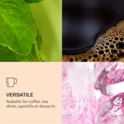 DUOS 4X 410ml Jumbo Doppelwandige Thermo-Gläser + 4X Edelstahl-LÖFFEL, Für Latte Macchiato, Cocktails, Vorspeisen By Feelino -Tassenladen 6f6bb03a4fa8951b2abdf995f6fd6321