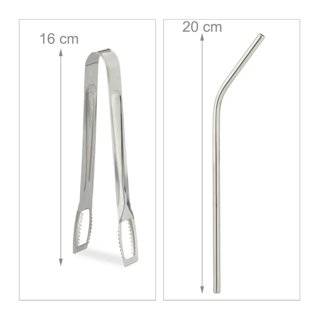 Relaxdays 4 Trinkgläser Mit Deckel Und Zubehör 7 Relaxdays 4 Trinkgläser Mit Deckel Und Zubehör – Bild 5