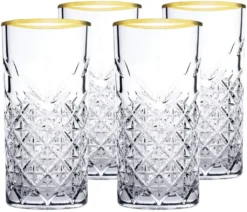Pasabahce Timeless Golden Touch 4tlg Trinkglas Glas Tumbler 450ml 52800 -Tassenladen 732cbffc5ef09d0222540c4c49daff64