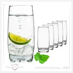 Trinkgläser Set 6 Teilig 350ml Geformter Boden Wassergläser Saftgläser -Tassenladen 791214f879276db4183b5a34b6be794a