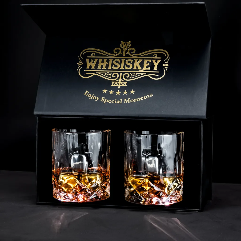 Whisiskey - Whiskygläser Set – 2 Tumbler Gläser (2x 320 Ml) – Whisky Geschenkset - Whisky Zubehör Set - Geschenke Für Männer 4 Whisiskey - Whiskygläser Set – 2 Tumbler Gläser (2x 320 Ml) – Whisky Geschenkset - Whisky Zubehör Set - Geschenke Für Männer – Bild 2