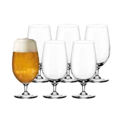 LEONARDO 061451 Ciao+ Biertulpe, Glas, 410ml, H 16cm, Klar (6 Stück) -Tassenladen 7c3d03750f5396f45408829432fd8b25