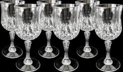 6er Set Kunststoff Weingläser Kristalleffekt 200ml / Ø7x16,5cm -Tassenladen 7ca5c9f002323ddd3eb74f6c80c5cb3f