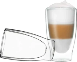 Duos 2x 310ml Doppelwand Latte Macchiato Thermogläser - Set Mit Schwebe-Effekt, Auch Für Tee, Eistee, Säfte, Wasser, Cola, Cocktails Geeignet, DUOS By Feelino -Tassenladen 7d60851fa0e0e8676ea14d61a431f310