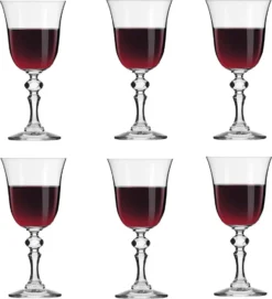 KROSNO Krista Kleine Rotweingläser, 6er-Set, 220 Ml -Tassenladen 7de053334aafabeed6dc0220731ce932