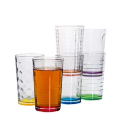 6 X Trinkglas Bunt Wasserglas Wassergläser Trinkgläser Glas Gläser Saftglas -Tassenladen 7dfd8d3d9067d24cf583e6fee99f1e28