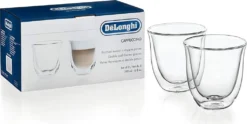 De'Longhi DeLonghi Cappuccino 2er Doppelwandiges Thermoglas -Tassenladen 803b3603aedffd39ddee1ebbc02668a9