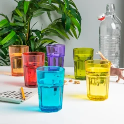 Rink Drink 6 Stück Farbige Gläser Highball-Set - Vibrant Multicolored Partei-Cocktail-Trinken Tumblers - 365ml - 6 Farben -Tassenladen 82729eeea05d157caa554a0d447897cf